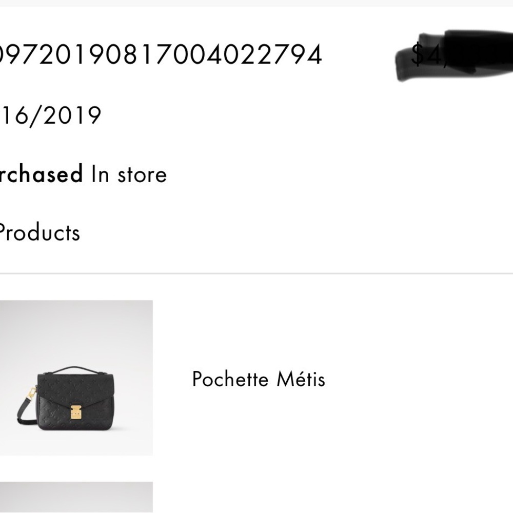 Louis Vuitton Black Pochette Metis Leather Monogram Bag - Picture 5 of 7